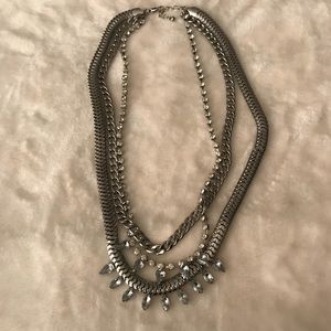 Forever 21 Necklace silver and studded.